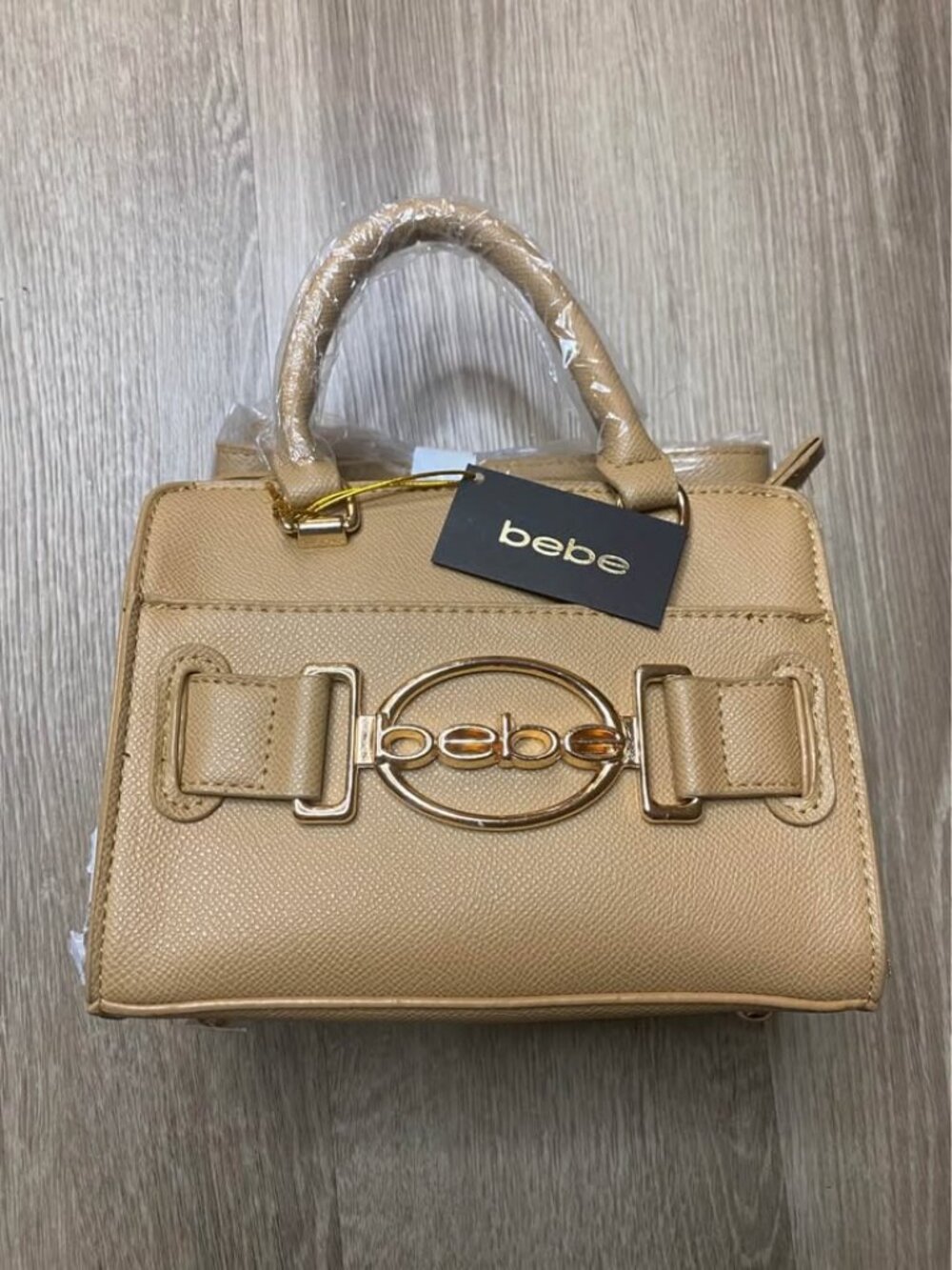 Bebe Lalini Mini Satchel Handbag NWT – Crossbody, Gold Hardware Accent